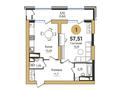 1-комнатная квартира · 57.51 м², К.Кайсенова 55/1 за ~ 36.2 млн ₸ в Усть-Каменогорске — фото 3