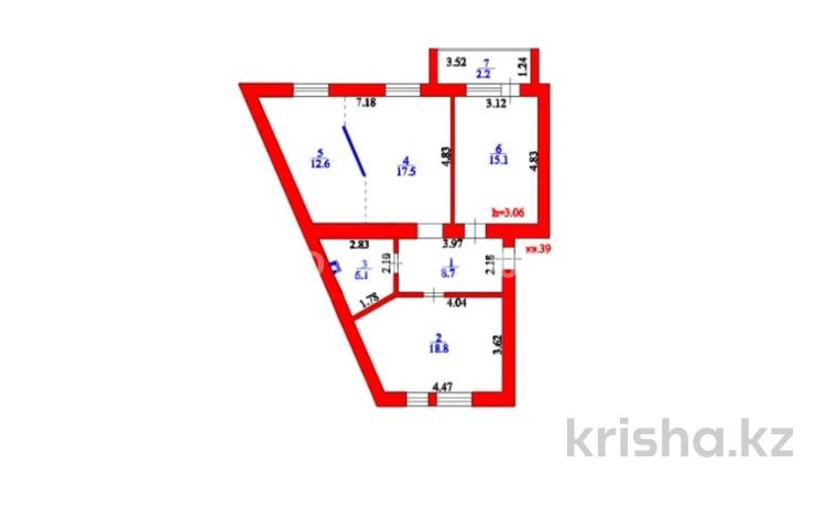 3-бөлмелі пәтер · 82 м² · 5/5 қабат, Агыбай батыра 2, бағасы: 39 млн 〒 в Астане, Сарыарка р-н — фото 34