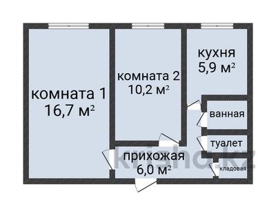 2-комнатная квартира · 43.5 м² · 1/5 этаж, Шаяхметова 171 за 17 млн ₸ в Костанае
