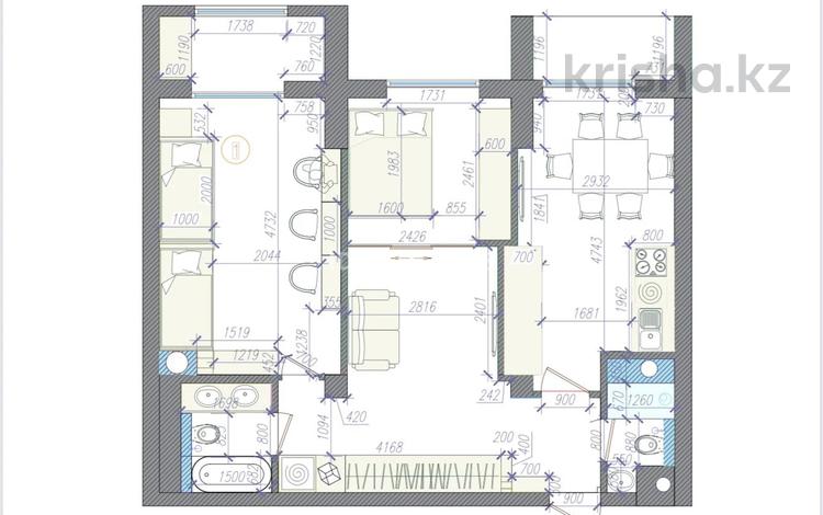 2-комнатная квартира · 71 м² · 4/5 этаж, мкр Коктобе, Сагадат Нурмагамбетова 142 за 120 млн ₸ в Алматы, Медеуский р-н — фото 5