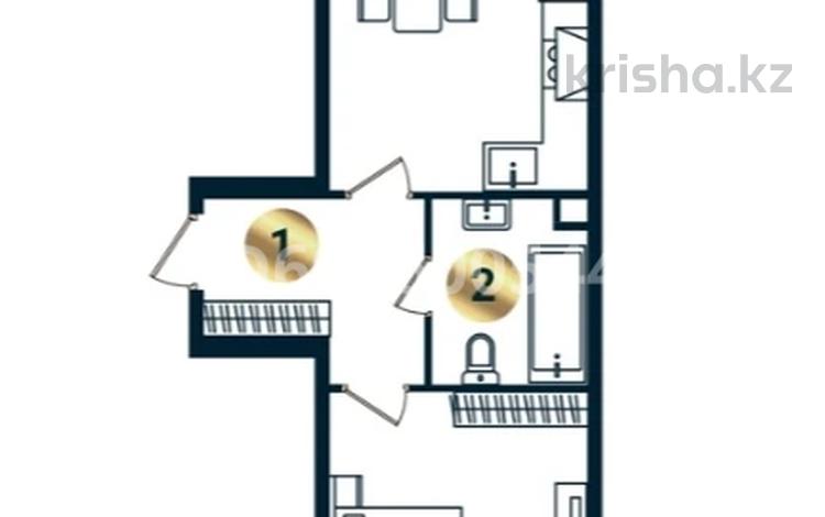 2-комнатная квартира · 50 м² · 8/9 этаж, мкр Кайрат за 22 млн ₸ в Алматы, Турксибский р-н — фото 2