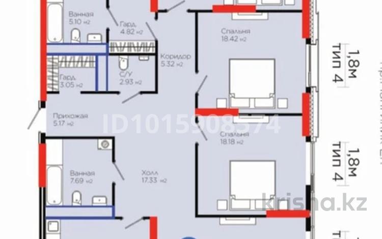 5-комнатная квартира · 202 м² · 2 этаж, Мангилик Ел Бизнес + 57 за ~ 180 млн ₸ в Астане, Есильский р-н — фото 2