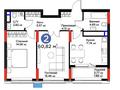 2-комнатная квартира · 61 м² · 12/14 этаж, Бухар Жырау 33 за 53 млн ₸ в Астане, Есильский р-н