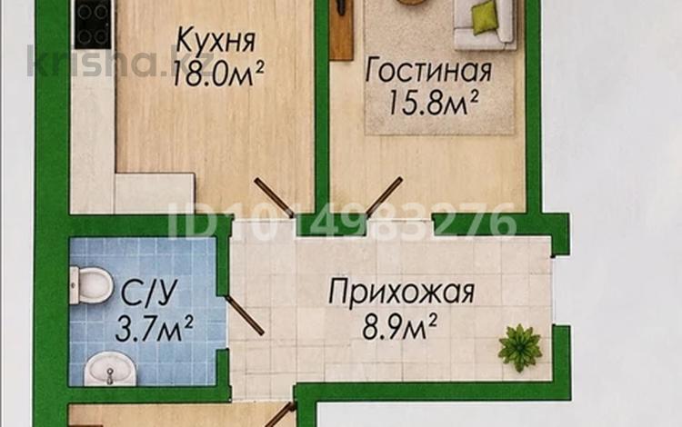 2-бөлмелі пәтер · 60.8 м² · 3/5 қабат, Алтын орда ш/а. — Баня Arasan Delux, бағасы: 19.5 млн ₸ в Актобе, мкр. Алтын орда — фото 2