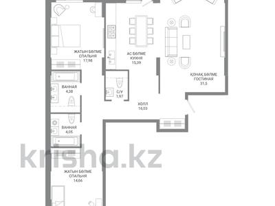 3-комнатная квартира · 107.76 м² · 9/14 этаж, А 32 2Б — БЕЗ КОМИССИИ / ЕСТЬ ОГРОМНЫЙ ВЫБОР / ЗВОНННИИТТЕЕ за ~ 95.6 млн ₸ в Астане, Сарайшык р-н