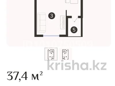 1-бөлмелі пәтер · 37.4 м² · 3/7 қабат, Естай 39/3, бағасы: ~ 20.6 млн ₸ в 
