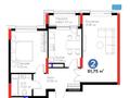 2-бөлмелі пәтер · 62 м² · 10/14 қабат, Сагадат Нурмагамбетов 17, бағасы: 48 млн ₸ в Астане, Сарайшык р-н