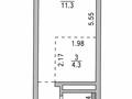1-бөлмелі пәтер · 21 м² · 1/5 қабат, Рыскулбекова 27/2, бағасы: 11 млн ₸ в Астане, Алматы р-н — фото 2