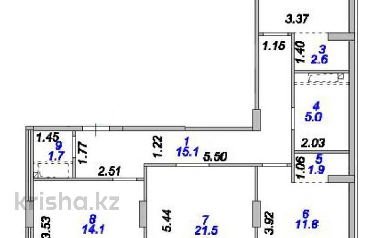 3-комнатная квартира · 88.7 м² · 11/12 этаж, Туран 39/2 за 67.5 млн ₸ в Астане, Нура р-н — фото 2