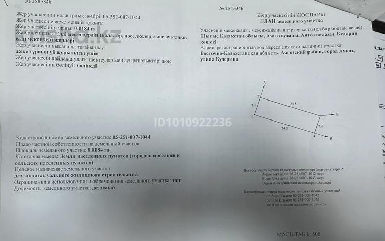 Жер телімі · 2 сотық, Кудерина 126 б — 6 школа, бағасы: 4 млн ₸ в  — фото 2