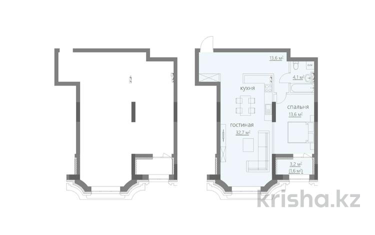 2-бөлмелі пәтер · 67.3 м², мкр Новый Город, ​Улица Комиссарова 27, бағасы: ~ 48.5 млн ₸ в Караганде, Казыбек би р-н — фото 2