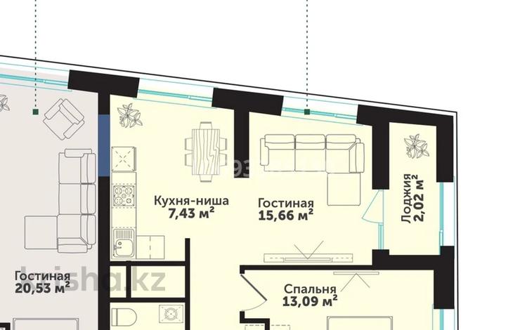 2-комнатная квартира, 47.1 м², 13/21 этаж, Ракымжан Кошкарбаев 36 за 25.5 млн 〒 в Астане, Алматы р-н — фото 10