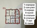 Отдельный дом · 3 комнаты · 63.3 м² · 5 сот., мкр Новый Город 57 — Средняя школа 87 за 27 млн 〒 в Караганде, Казыбек би р-н