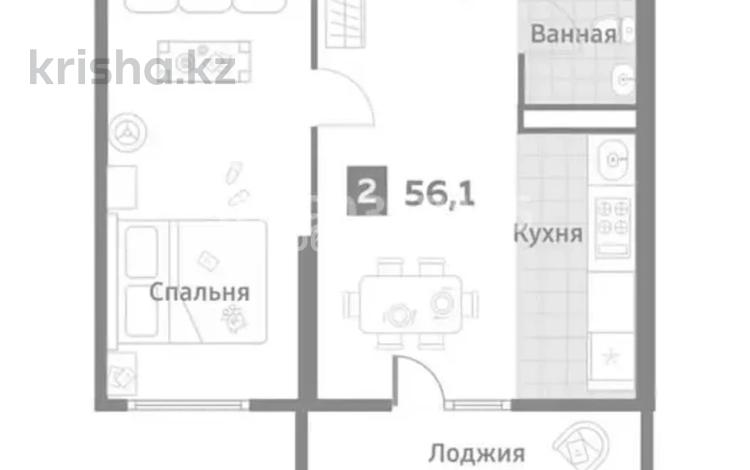 2-комнатная квартира, 56 м², Емцова 25 за 28 млн 〒 в Алматы — фото 2