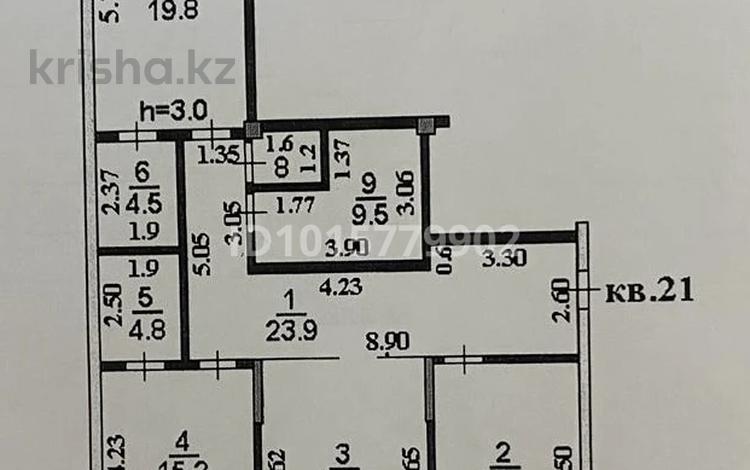 3-комнатная квартира · 123 м² · 2/5 этаж, Дуримбетова 37 за 67 млн ₸ в Таразе — фото 2
