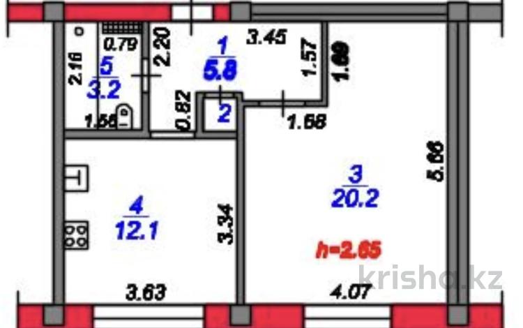 1-бөлмелі пәтер · 42 м² · 5/5 қабат, Розыбакиева 220, бағасы: 32 млн ₸ в Алматы, Бостандыкский р-н — фото 2