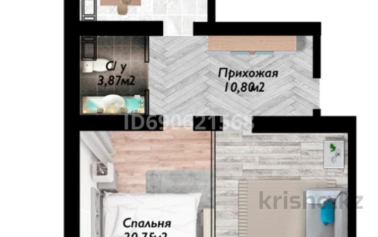 2-комнатная квартира, 74.45 м², 2/7 этаж, 41 мкр. 1 блок
