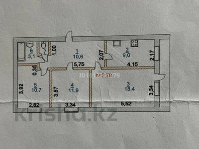 3-бөлмелі пәтер · 64.8 м² · 1/2 қабат, Гранитный 19, бағасы: 4 млн ₸