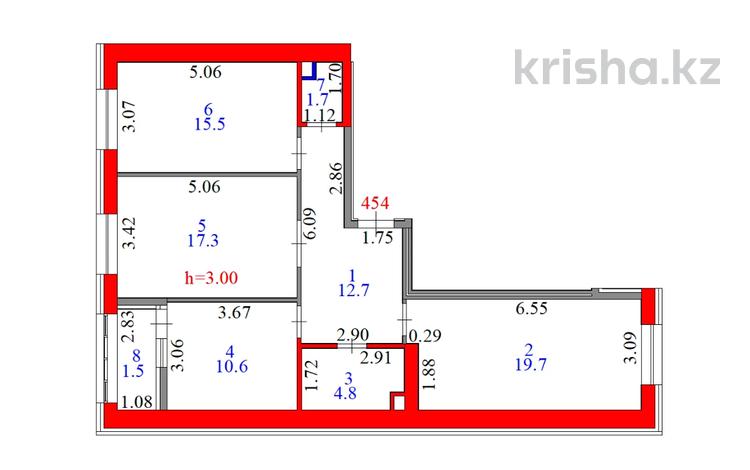 3-комнатная квартира · 83.8 м² · 9/9 этаж, Култегин 4 за ~ 44.2 млн ₸ в Астане, Нура р-н — фото 45