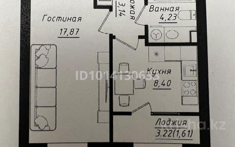 1-бөлмелі пәтер · 35.25 м² · 4/12 қабат, Жумекен Нажимеденов 26 — Школа N 93, Даму Молл, бағасы: 26 млн ₸ в Астане, Сарайшык р-н — фото 2