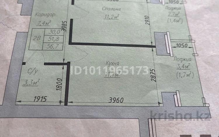 2-комнатная квартира · 58 м² · 3/10 этаж, Еркина Ауельбекова 120Б за 24 млн ₸ в Кокшетау — фото 2