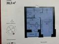 1-комнатная квартира · 38.3 м² · 4/9 этаж, Пересечение ул Казыбек Би и Е75,Е77 (рядом с пересечением улиц Туран и Улы дала) за 23.5 млн ₸ в Астане, Есильский р-н