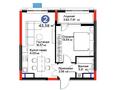 2-бөлмелі пәтер · 43.58 м² · 11/14 қабат, ул. Е-915, бағасы: 32 млн ₸ в Астане, Есильский р-н