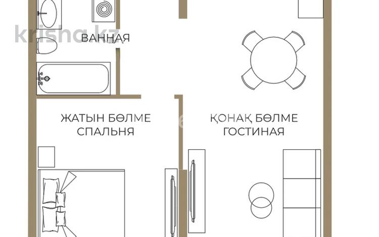 2-комнатная квартира · 52 м² · 5/9 этаж, Каныша Сатпаева 90Е за 51.5 млн ₸ в Алматы, Бостандыкский р-н — фото 2