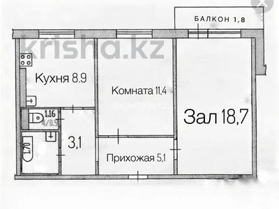 2-бөлмелі пәтер · 50.6 м² · 7/9 қабат, мкр Юго-Восток, Гапеева 12 — Samga High School, Samadi супермаркет, Прыг-Скок, бағасы: 20 млн ₸ в Караганде, Казыбек би р-н