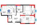 3-бөлмелі пәтер · 72.76 м², Калдаякова 30, бағасы: ~ 45 млн 〒 в Шымкенте, Туран р-н — фото 3