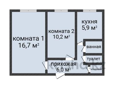 2-бөлмелі пәтер · 43.5 м² · 1/5 қабат, Шайсултана Шаяхметова 171, бағасы: 17 млн ₸ в Костанае
