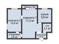 2-комнатная квартира · 42 м² · 2/5 этаж, Гоголя 87 за 18.4 млн ₸ в Костанае — фото 2