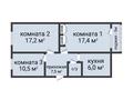 3-комнатная квартира · 65 м² · 5/5 этаж, Чкалова за 24 млн ₸ в Костанае — фото 2