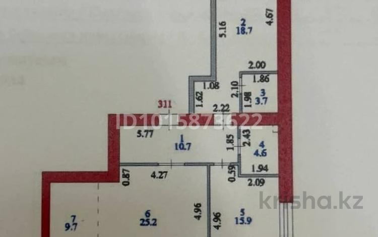 3-комнатная квартира · 90.5 м² · 8/9 этаж, Е-15 13, 13/1 за 53 млн ₸ в Астане, Нура р-н — фото 2