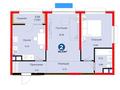 2-комнатная квартира · 56.33 м² · 6/6 этаж, мкр Дарабоз, Бауыржана Момышулы 11/12а за ~ 45.3 млн ₸ в Алматы, Алатауский р-н — фото 3
