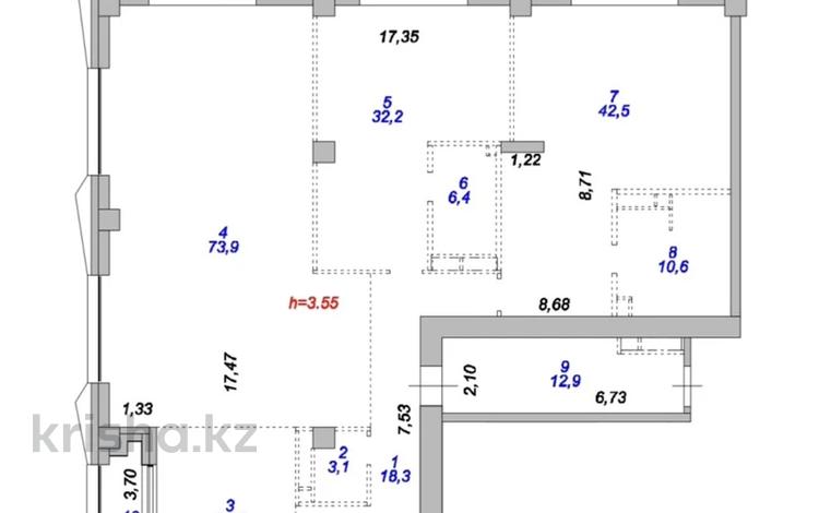 4-комнатная квартира · 225 м² · 4/18 этаж, Динмухамеда Кунаева 8а за 250 млн ₸ в Астане, Есильский р-н — фото 2