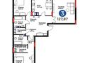 3-бөлмелі пәтер · 128 м² · 3/9 қабат, Конаева 5 — Кунаева, бағасы: 135 млн ₸ в Астане, Есильский р-н