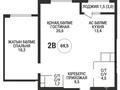2-бөлмелі пәтер · 69.1 м² · 6/16 қабат, Каныша Сатпаева 90/55Б, бағасы: ~ 57.2 млн ₸ в Алматы, Бостандыкский р-н — фото 2