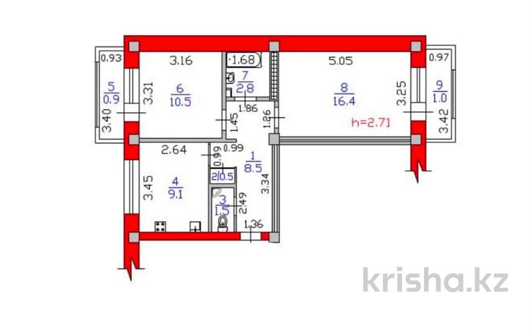 2-комнатная квартира · 51.2 м² · 4/5 этаж, Клочкова 64 — Шевченко за 45.5 млн ₸ в Алматы, Алмалинский р-н — фото 6