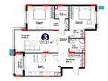 3-бөлмелі пәтер · 107.27 м², Турар Рыскулова 18/6, бағасы: ~ 79.3 млн ₸ в Астане, Есильский р-н — фото 3
