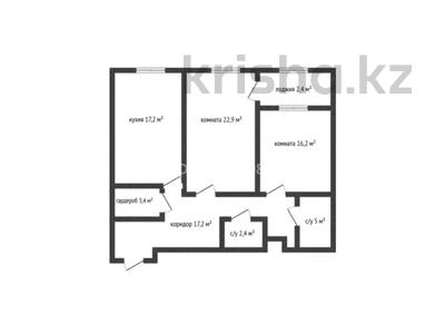 2-комнатная квартира · 86.9 м² · 9/9 этаж, Проспект Абая 123 за 52 млн ₸ в Костанае