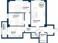 3-комнатная квартира · 80.14 м², Мустафы Шокая 229/10 за ~ 41.7 млн ₸ в Шымкенте, Каратауский р-н — фото 3
