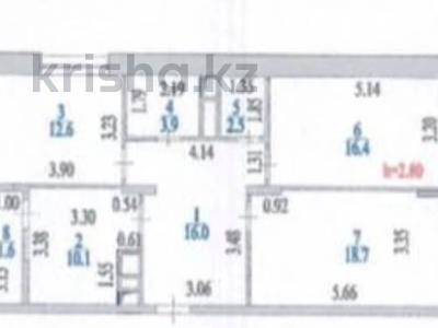 3-бөлмелі пәтер · 82 м² · 16/17 қабат, Хусейн Бен Талал 28, бағасы: 41.5 млн 〒 в Астане, Есильский р-н