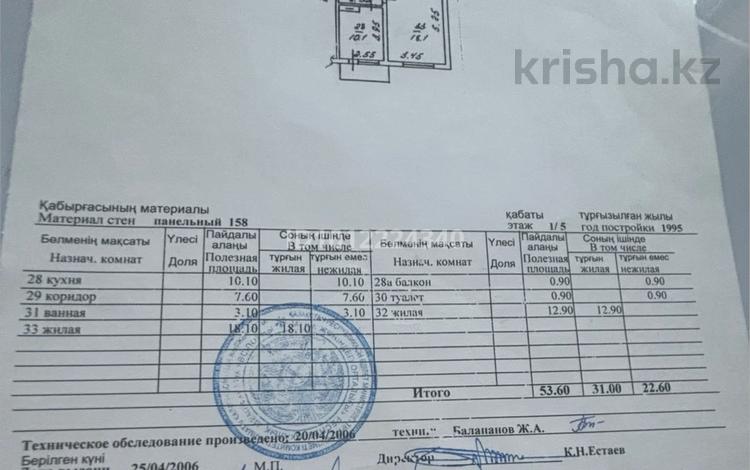 2-комнатная квартира · 53.6 м² · 1/5 этаж, мкр Кулагер, Құлагер ш/а. 73 — Омарова за 32 млн ₸ в Алматы, Жетысуский р-н — фото 2