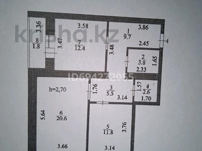 2-комнатная квартира, 68.2 м², 2/9 этаж, Нажмиденова 52А — А-426 за 29 млн 〒 в Астане, Алматы р-н