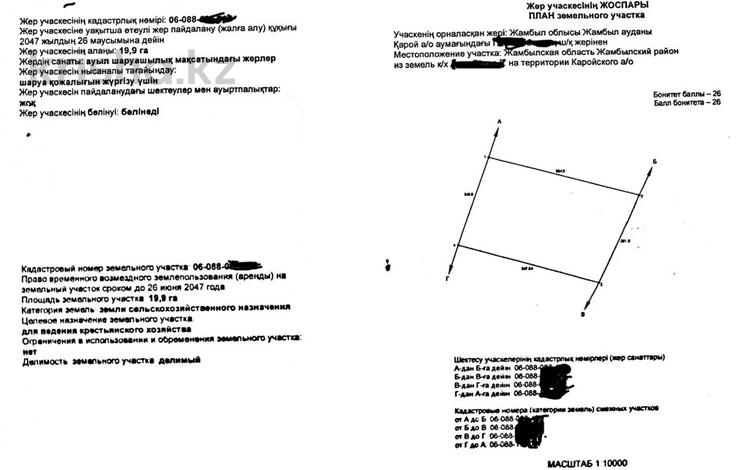 Участок · 19.9 га, мкр Турксиб за 11.5 млн ₸ в Таразе — фото 2