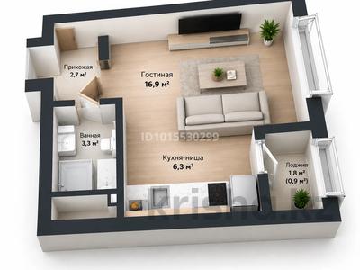 1-комнатная квартира · 30.1 м² · 10/12 этаж, мкр Нуркент 8 за ~ 24.9 млн ₸ в Алматы, Алатауский р-н
