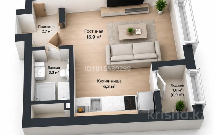 1-бөлмелі пәтер · 30.1 м² · 10/12 қабат, Нұркент ш/а 8, бағасы: ~ 24.9 млн ₸ в Алматы, Алатауский р-н — фото 3