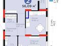 2-комнатная квартира · 56 м² · 8/8 этаж, Е-15 5 — Айтматова за 34.9 млн ₸ в Астане, Нура р-н