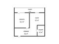 1-комнатная квартира · 42.1 м² · 4/14 этаж, Быковского за 19 млн ₸ в Костанае — фото 12